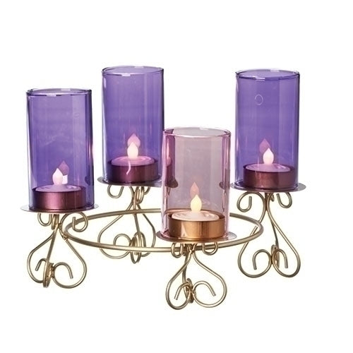 Advent Glass Flute Holders 8.25"H