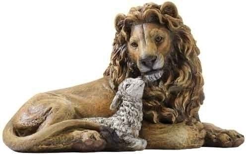 Lion and Lamb Figure 6.5"H