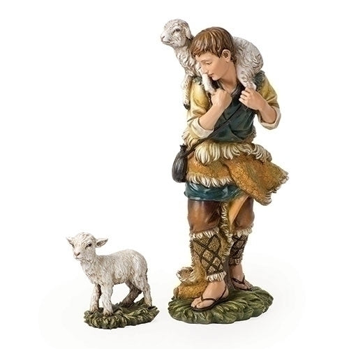 Shepherd and Lamb Nativity Figures 23"H 2pc set