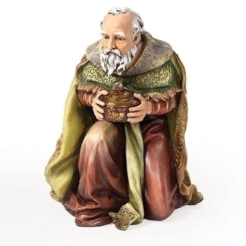 Kneeling King Nativity Figure in Color 16"H
