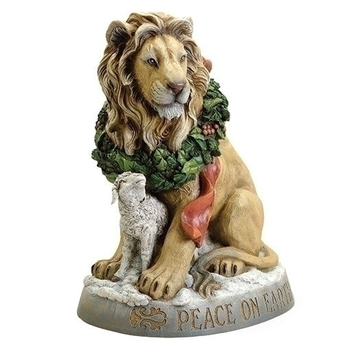 Lion and Lamb Statue 19.25"