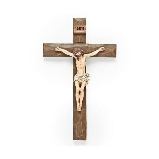 Roman Beveled Wall Crucifix 8" H