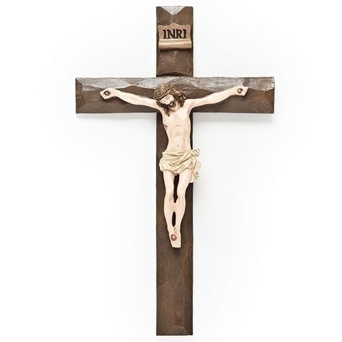 Beveled Wall Crucifix 12"H