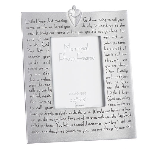 Memorial Frame with Verse 9.25"H