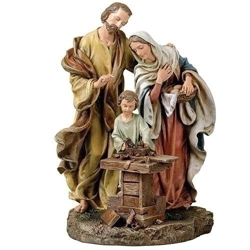Holy Family in Carpenter Shop  9.5"H