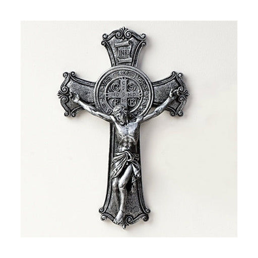 Joseph's Studio Benedict - St. Benedict Silver Crucifix 10.25" H