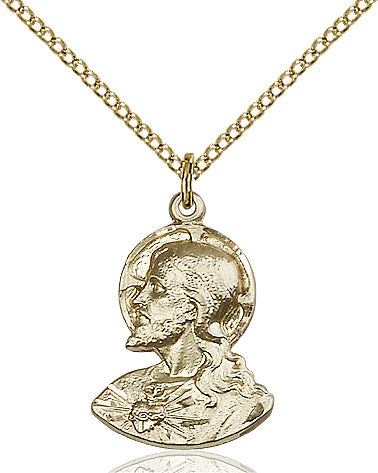 Head of Christ Necklace Gold Filled 18"