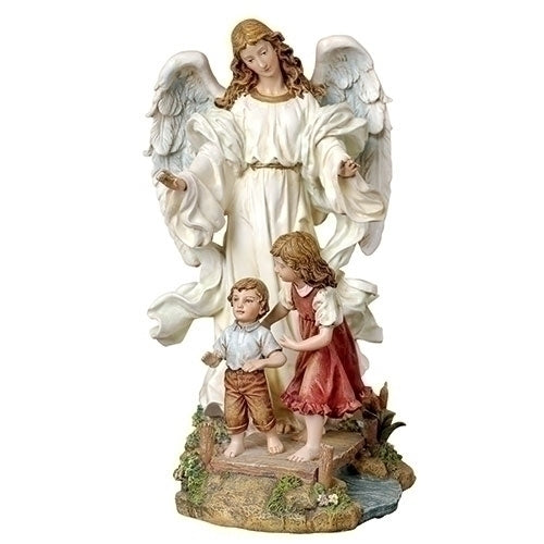 Classic Guardian Angel Statue 10"H