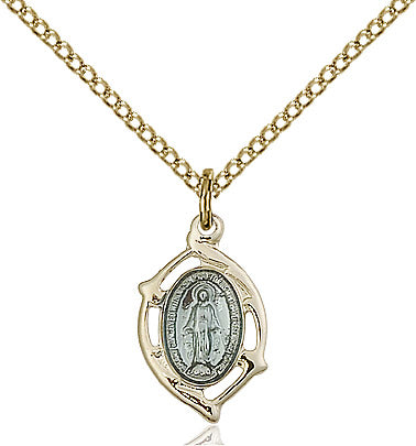 Miraculous Medal Necklace 18" Chain