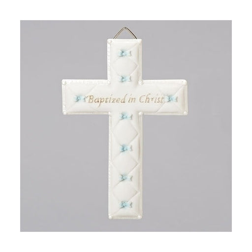 Roman Baptism Boy Wall Cross 6.5" H