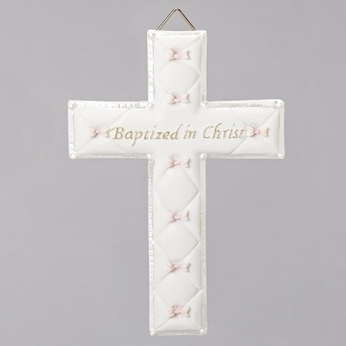 Baptism Girl Wall Cross 6.5"H