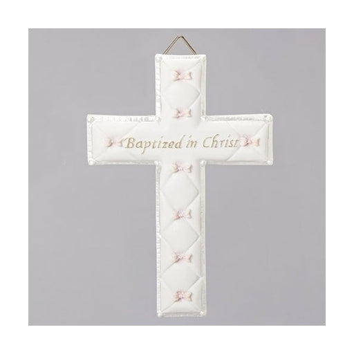 Roman Baptism Girl Wall Cross 6.5" H
