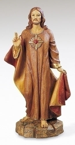 Roman Sacred Heart Statue 20" H