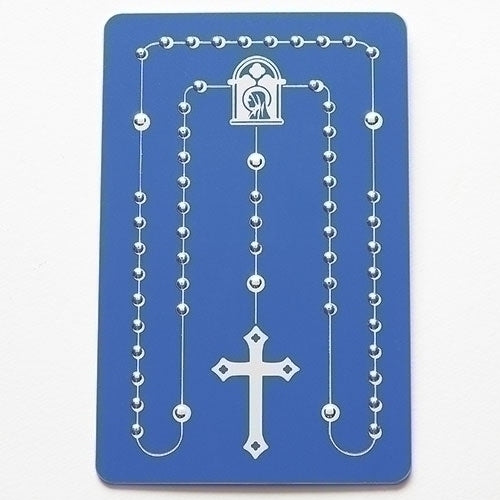 Embossed Rosary Prayer Card – Wallet Size | Roman