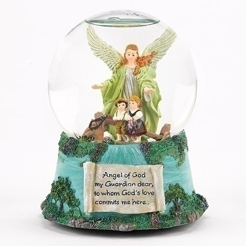 Guardian Angel Musical Globe 5.7"H