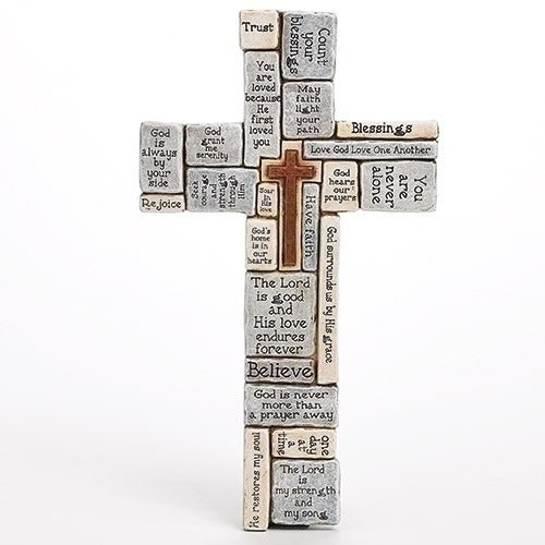 Crossword Wall Cross 16"H