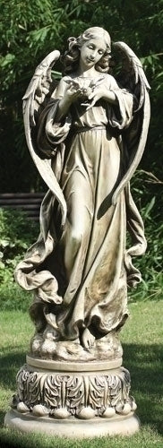Angel with Dove Garden Statue 46.75"H