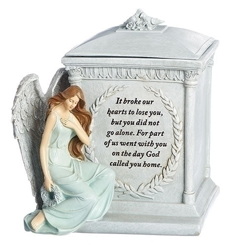 Memorial Angel Box with Verse 8.5"H