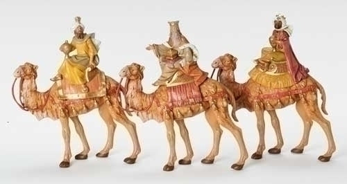 Fontanini Three Kings on Camels Set 7.5" Scale