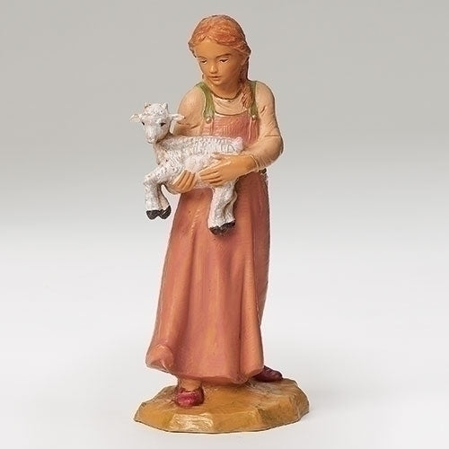 Sarah Young Girl with Baby Goat 7.5" Scale
