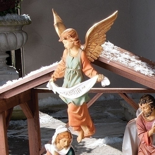 Fontanini Gloria Angel with Gold Lead Nativity Figure 27" Scale
