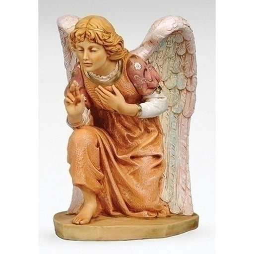 Fontanini Angel Kneeling in Coral Gown Nativity Figure 27" Scale