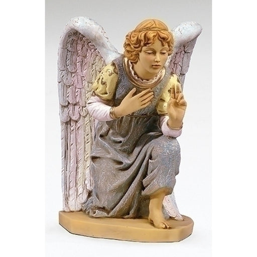 Roman Angel Kneeling in Blue Gown Nativity Figure 27" Scale