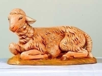 Sheep Sitting Brown 18" Scale
