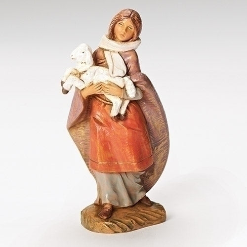 Emms the Shepherdess with Lamb 5" Scale