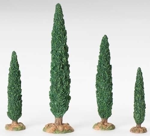 Cypress Tree 4pc Set 10"H