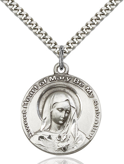 Mary Necklace Sterling Silver 24"