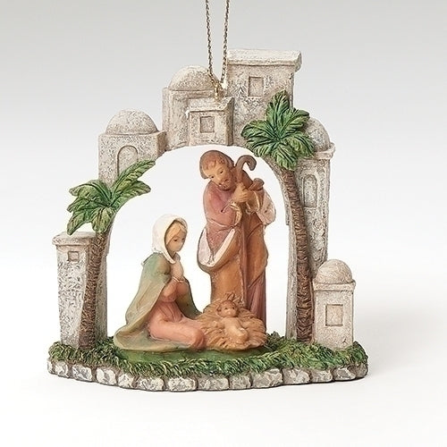 Holy Family Ornament 3.5"H
