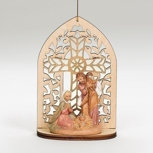 Holy Family Ornament 4.5"H