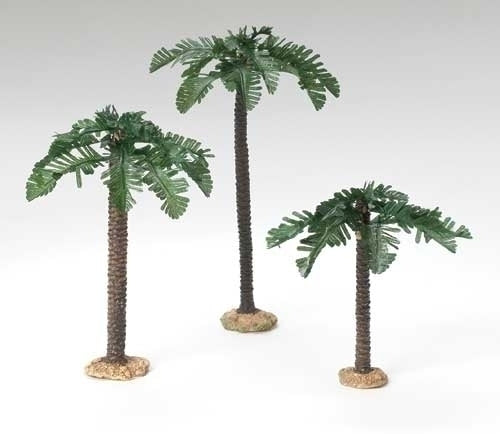 Palm Tree 3pc Set 9.5"H