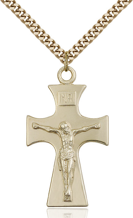 Celtic Crucifix Gold Filled Necklace 24"