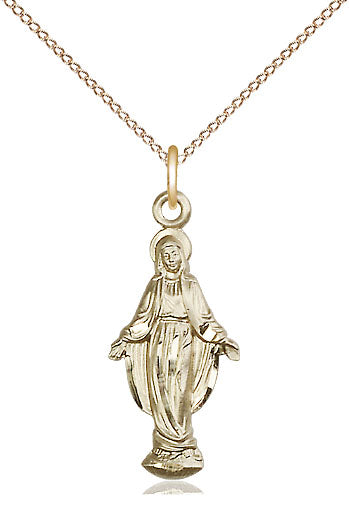 Our Lady of Grace Necklace Gold Filled 18"