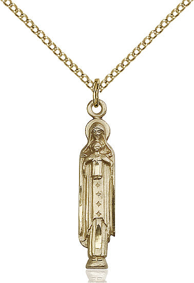Madonna and Child Necklace Gold Filled 18"