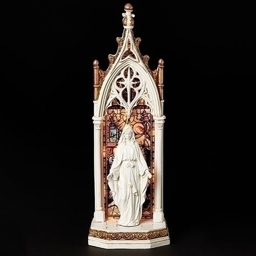 Our Lady of Grace LED Arch Window Figure 11.75"H