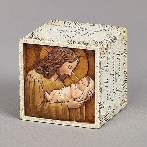Jesus Loves Me Prayer Cube 3"H