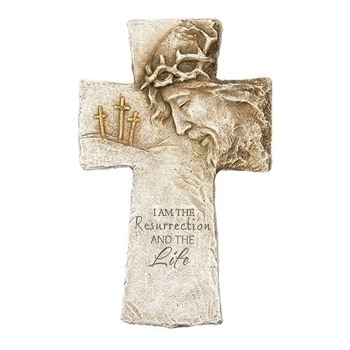 Resurrection and Life Cross 10.25"H