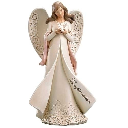 Confirmation Angel with Dove Figure 9"H