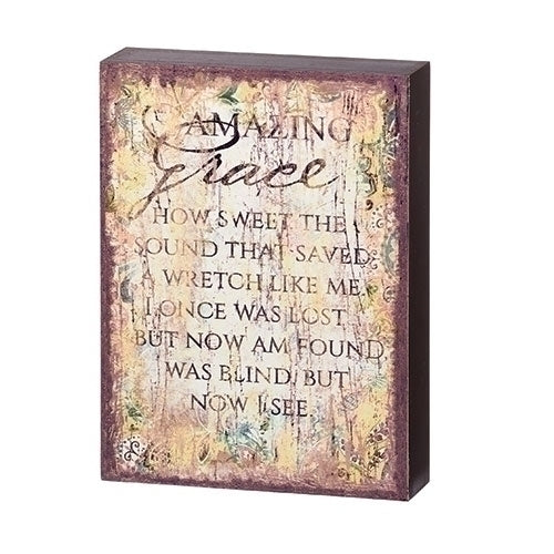 Amazing Grace Plaque 7.75"H