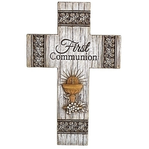 Distressed Communion Wall Cross 8.75"H