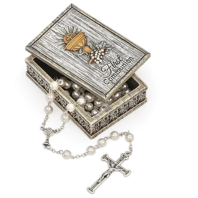 Distressed Communion Keepsake Box 2.75"H