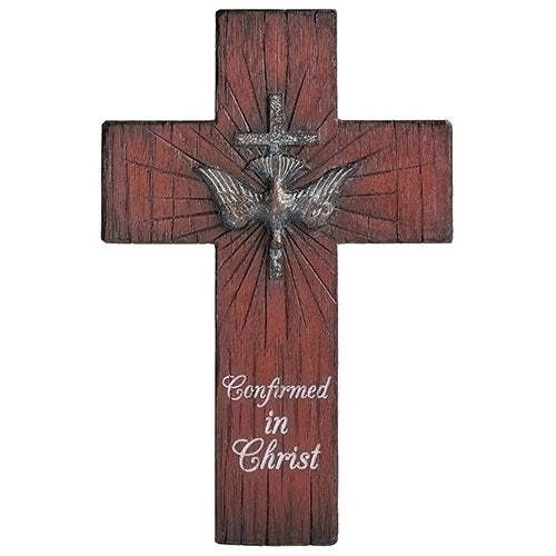 Distressed Confirmation Wall Cross 8.75"H
