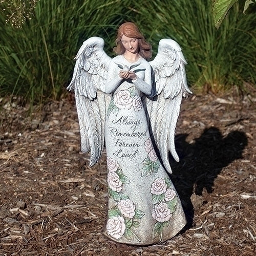 Memorial Angel with Dove 13.25"H