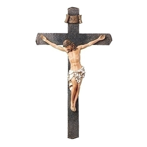 Black Cross Crucifix 13.25"H