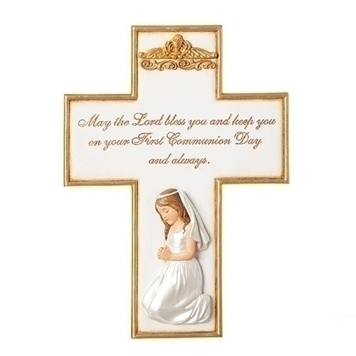 Communion Girl Cross 8.5"H