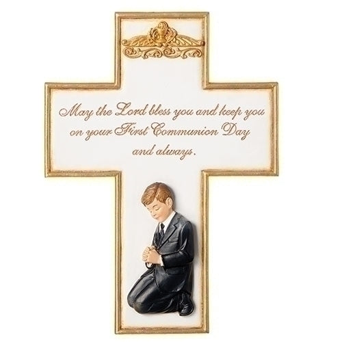 Communion Boy Cross 8.5"H