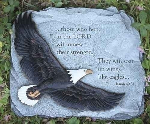 Eagles' Wings Garden Stone 11"H